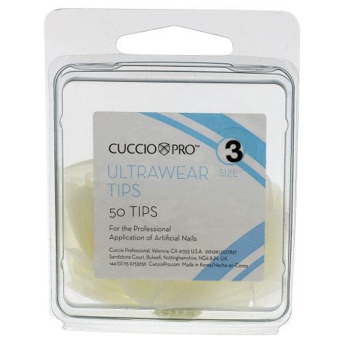 Ultrawear Tips - 3 by Cuccio Pro for Women - 50 Pc Acrylic Nails