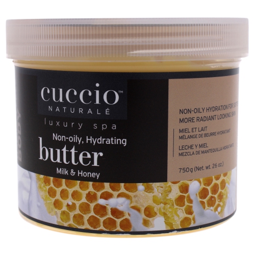 Luxury Spa Non-Oily Hydrating Butter - Milk and Honey by Cuccio for Unisex - 26 oz Body Butter