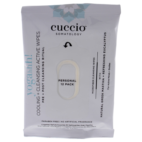 Image 1 of 1.. Somatology Yogahh Cooling Plus Cleansing Wipes by Cuccio for Unisex - 12 Pc Wipes