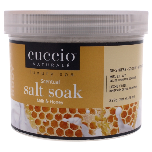 Luxury Spa Scentual Salt Soak - Milk and Honey by Cuccio for Unisex - 29 oz Bath Salt