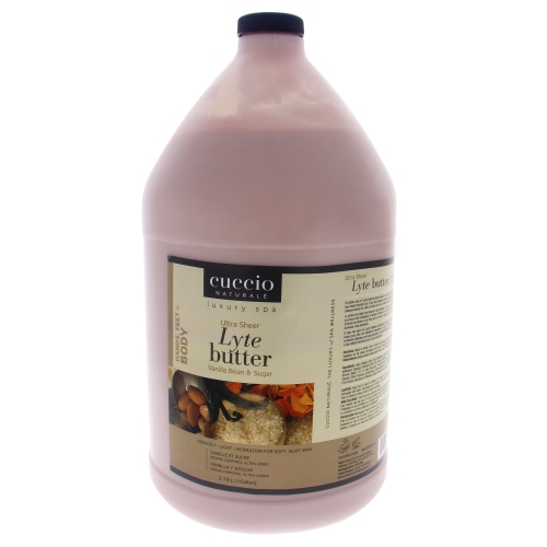 Ultra Sheer Lyte Butter - Vanilla Bean and Sugar by Cuccio for Unisex - 1 Gallon Body Butter
