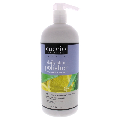 Luxury Spa Daily Skin Polisher - White Limetta and Aloe Vera by Cuccio for Unisex - 32 oz Scrub