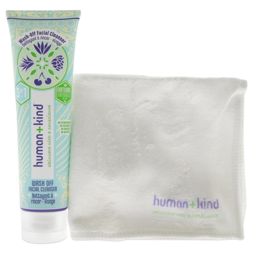 Wash-Off Facial Cleanser by Human+Kind for Unisex - 3.38 oz Cleanser