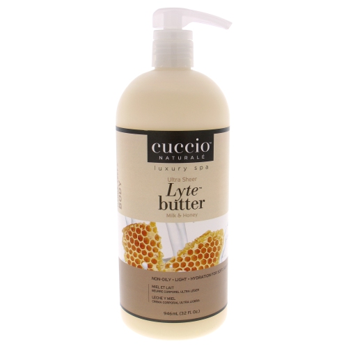 Ultra Sheer Lyte Butter - Milk and Honey by Cuccio for Unisex - 32 oz Body Butter