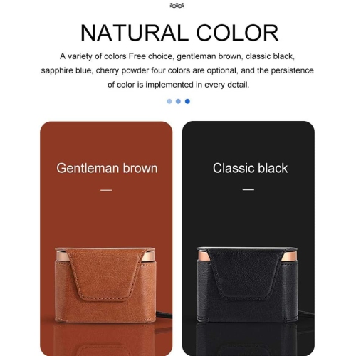 Étui protecteur en cuir résistant à la poussière pour écouteurs WF-1000XM3 de Sony - Brun