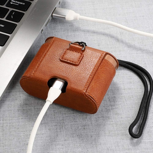 Étui protecteur en cuir résistant à la poussière pour écouteurs WF-1000XM3 de Sony - Brun