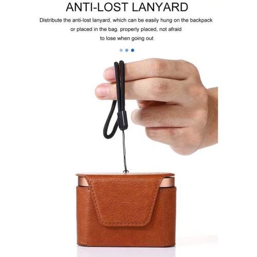 Étui protecteur en cuir résistant à la poussière pour écouteurs WF-1000XM3 de Sony - Brun