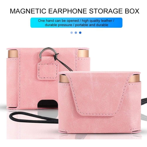 Dustproof Leather Protective Cover Case Compatible with Sony WF-1000XM3, 1000XM3S, 1000XM3B Earphone - Pink