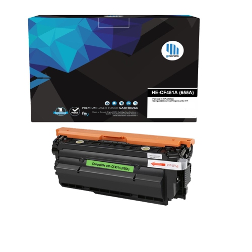 GOTONERS  HP 655A Cf451A New Compatible Toner Cartridge for Color Laserjet Enterprise M681 M652 M653 In Cyan