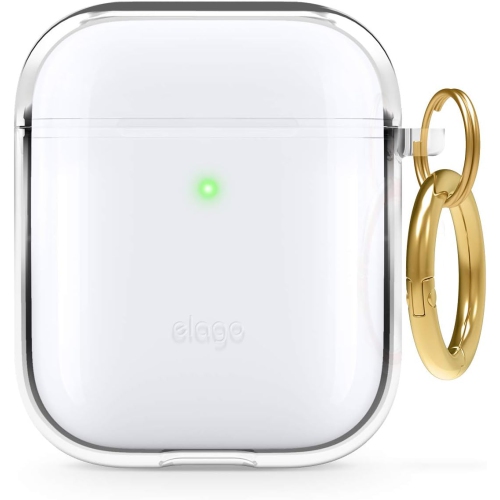 ELAGO  Clear Airpods Case With Keychain Designed for Apple Airpods 1&2 [Transparent]