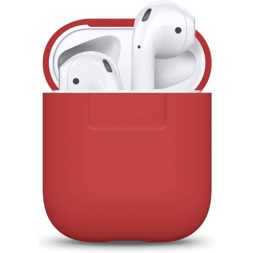 elago Silicone Case Designed for Apple AirPods Case 1 and 2 [Red]
