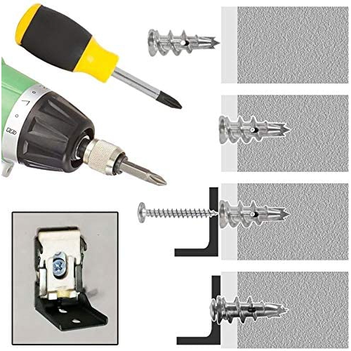 Stanz 120pcs Zinc Self Drilling Drywall Anchors with Tapping Screws Hollow Wall Anchor Screw Kit