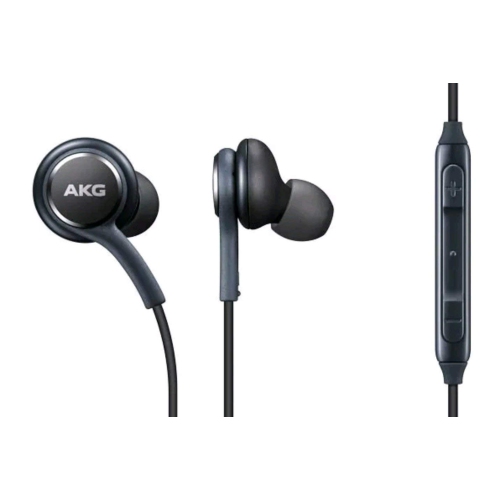 OEM Stereo Samsung Headphones /Microphone for Samsung Galaxy S8 S9 S8 Plus S9 Plus Note 8 - Designed by AKG - Black 3.5 mm