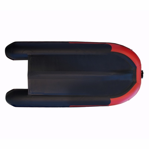 ALEKO® BTF320RBK PRO Inflatable Fishing Boat Raft 10.5Ft Aluminum Floor 4 Person Fishing Rod Holders , Red Black