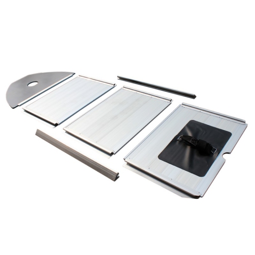 ALEKO® BTF320RBK PRO Inflatable Fishing Boat Raft 10.5Ft Aluminum Floor 4 Person Fishing Rod Holders , Red Black