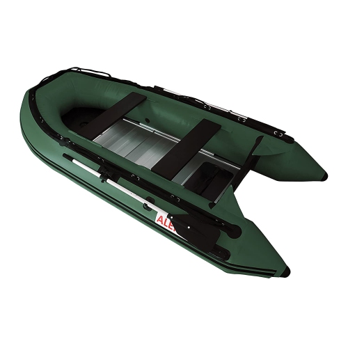 Aleko Bt320gr Inflatable Boat With Aluminum Floor, 10.5 Ft, Dark Green