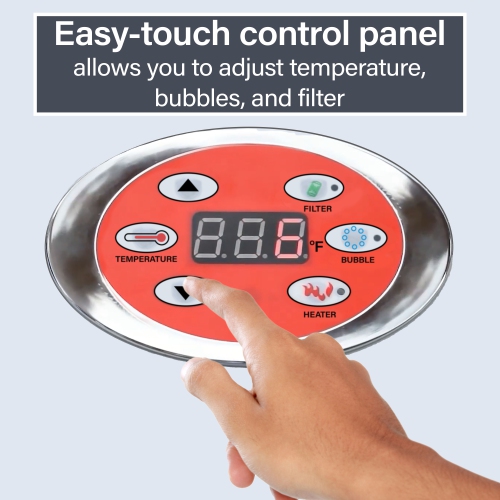 ALEKO HTISQ4BR Square Inflatable Jetted Hot Tub with Cover - 4 Person - 160 Gallon - Brown