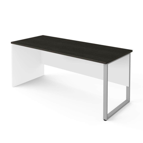 Pro-Concept Plus Table Desk with Rectangular Metal Leg - White & Deep Grey
