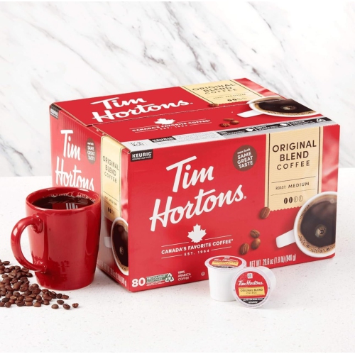 Tim Hortons Coffee Original Blend 80 K Cups Keurig K Cups Medium Roast