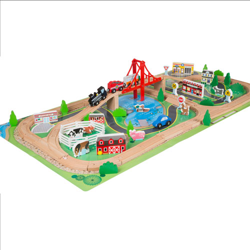 wooden train set canada