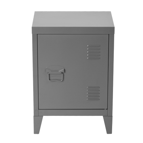 FurnitureR Office Storage Cabinets Multifunction as Night Stand & End Table, Dark Grey