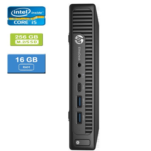 HP  Refurbished (Good) - 800 G2 Mini Intel Core I5-6500T 2.50 Ghz, 16GB, M.2/256GB SSD, Win 10 Home