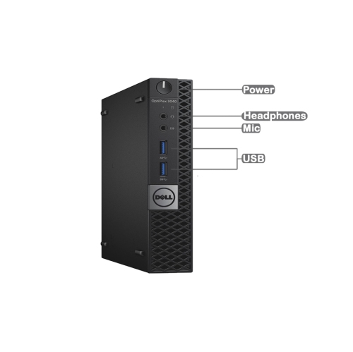 Dell OptiPlex 3040 Micro Desktop - Intel Core i5-6500T, 8GB Memory, 128GB SSD, Win 10 Pro by DELL - Refurbished condition - Image 2