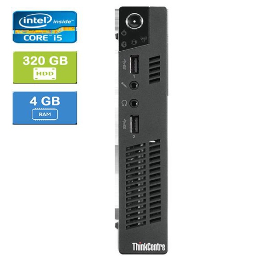 LENOVO  Refurbished (Good) - M92 Tiny Intel Core I5-3470T 2.90 Ghz, 4GB, 320GB HDD, Win 10 Home