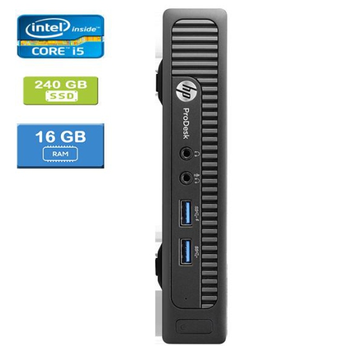 HP  Refurbished (Good) - 600 G1 Mini Intel Core I5-4570S 2.90 Ghz, 16GB, 240GB SSD, Win 10 Pro