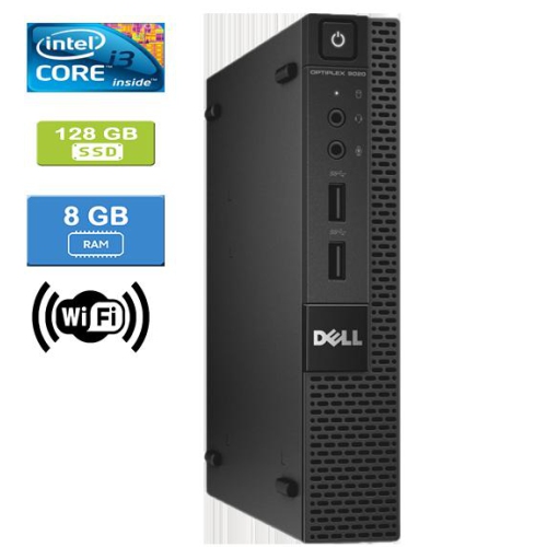 Refurbished - DELL 9020 MICRO Intel Core i3-4160T 3.10 GHz, 8GB, 128GB SSD, Win 10 Pro