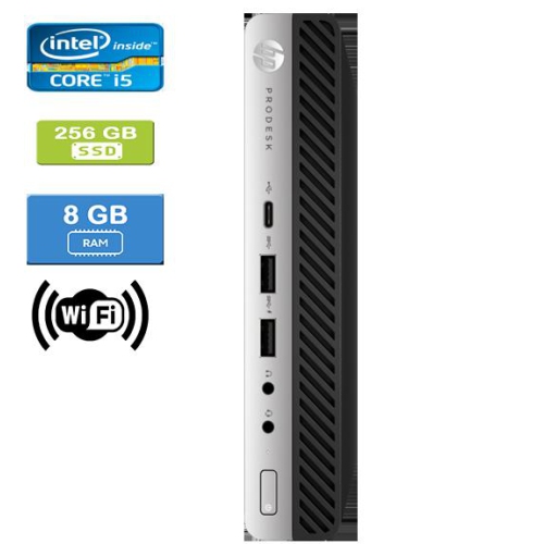 HP  Refurbished (Good) - 600 G3 Mini Intel Core I5-7500T 2.70 Ghz, 8GB, 256GB SSD, Win 10 Pro