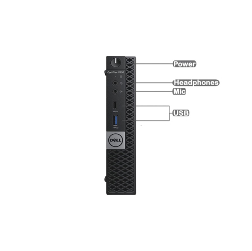 Dell OptiPlex 7050 Micro Desktop - Intel Core i5-7500T, 16GB Memory, 1TB SSD, Win 10 Pro by DELL - Refurbished condition - Image 2