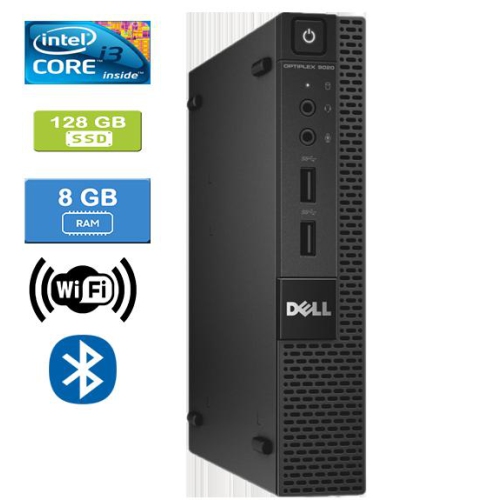 Refurbished - DELL 9020 MICRO Intel Core i3-4160T 3.10 GHz, 8GB, 128GB SSD, Win 10 Pro