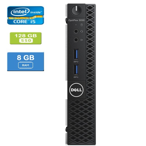 DELL  Refurbished (Good) - 3050 Micro Intel Core I5-7500T 2.70 Ghz, 8GB, 128GB SSD, Win 10 Pro