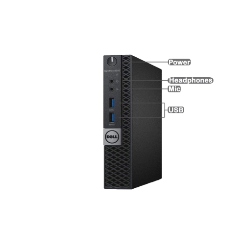 Dell OptiPlex 5050 Micro Desktop - Intel Core i5-7600T, 16GB Memory, 500GB SSD, Win 10 Pro by DELL - Refurbished condition - Image 2