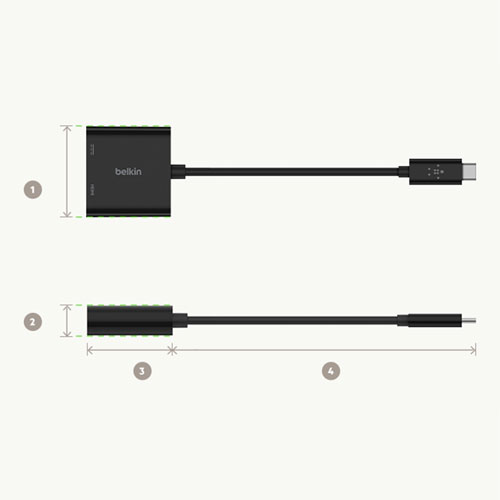 Adaptateur de chargement 2-en-1 à port USB-C à HDMI de Belkin