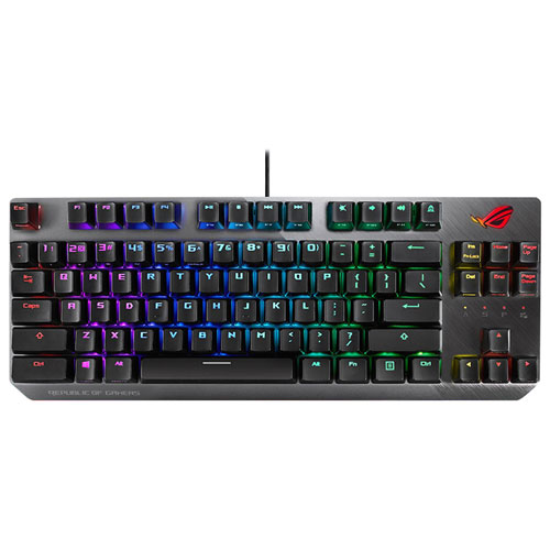 ASUS ROG Strix Scope TKL Backlit Mechanical Cherry MX Red Gaming Keyboard - English