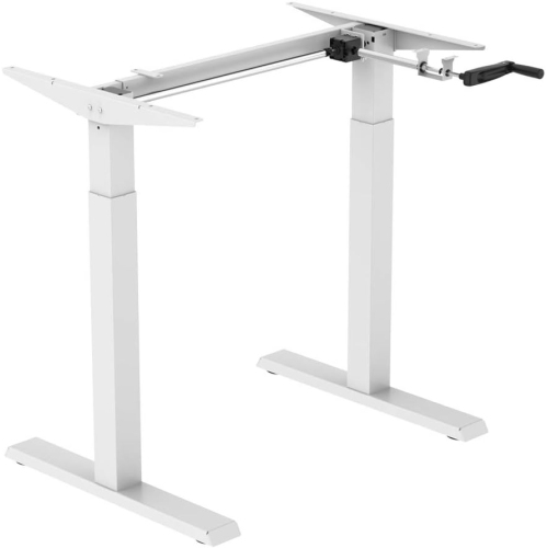 BOOST INDUSTRIES  Fs-Dr22C-Wh Compact Manual Crank Height Adjustable Desk Frame In White