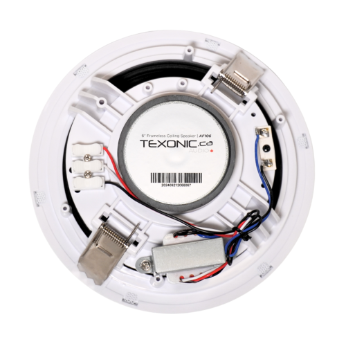 6" 70V Trim-less Commercial In-Ceiling Speaker Bundle with Spring Clamp Installation for Background Music Systems