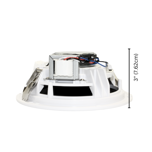 6" 70V Trim-less Commercial In-Ceiling Speaker Bundle with Spring Clamp Installation for Background Music Systems