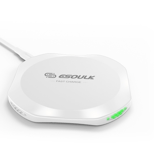 Esoulk QI Wireless Charger Fast Charging Pad 10W - White