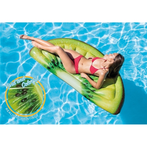 Intex - Giant Kiwi Slice Inflatable Pool Mattress, Green
