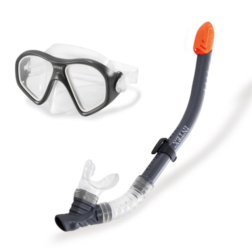 Intex - Reef Rider Dive Set, Mask and Snorkel, Black