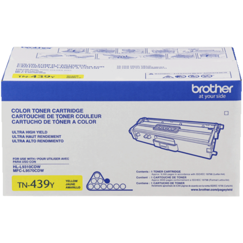 Brother Original TN439Y Yellow High-Yield Toner Cartridge, For HL-L9310CDW, MFC-L9570CDW