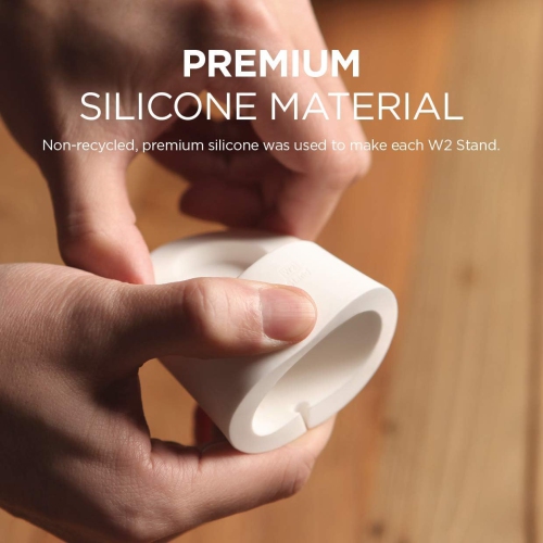 elgo W2 Station de Charge [Blanc] - Compatible avec Toutes les Séries d'Apple Watch et Mode Table de Nuit