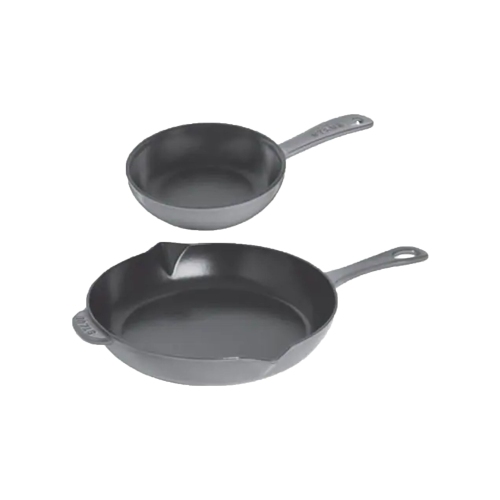 STAUB  Pans 2 Piece Cast Iron Fry Pan Set