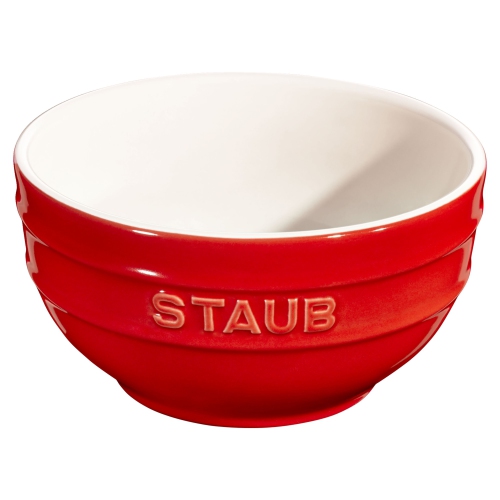 STAUB Ceramique 14 cm Ceramic Round Bowl, Cherry