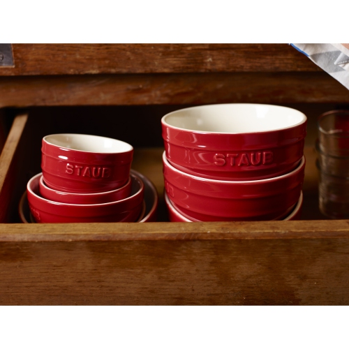 STAUB Ceramique 14 cm Ceramic Round Bowl, Cherry