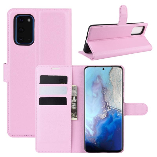 PANDACO Pink Leather Wallet Case for Samsung Galaxy S20+