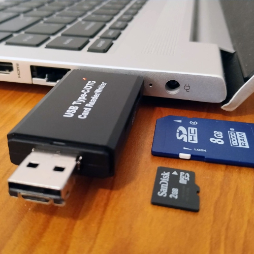 Lecteur de carte USB Type-C pour SD, Micro SD, Smartphones Android Caméras | Lecteur - Enregistreur USB 2.0 Haute Vitesse 480 Mbps